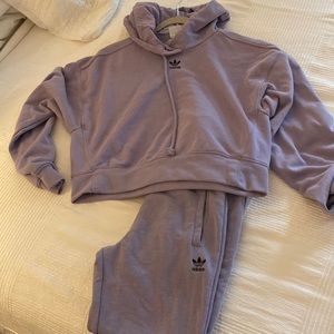 Lavender adidas sweat suit